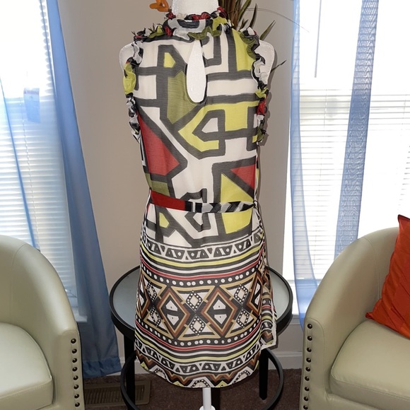 Arden B | Sleeveless Tribal Print Mini Dress - Picture 5 of 6